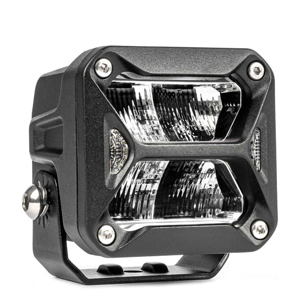 Proiector LED "PRO SERIES" cu doua functii pentru Off-Road, ATV, SSV, putere 18W, 1800lm, culoare 6000K, tensiune 10-30V, dimensiuni 82 x 78 x 76 mm