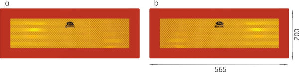 Placute reflectorizante pentru camioane 56.5x20 cm 2 buc
