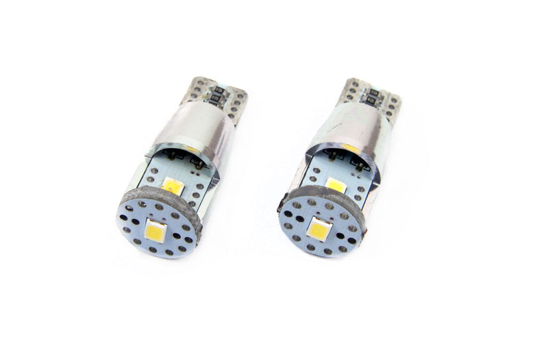 Set becuri auto cu LED CANBUS compatibil T10e W5W 3 SMD ALU Alb 12V/24V, destinat competitiilor auto sau off-road