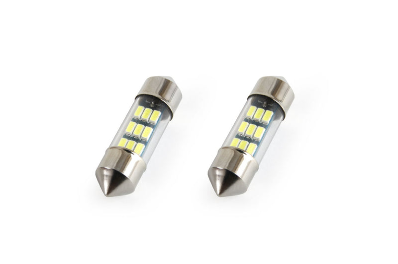 Set becuri auto cu LED sofit compatibil C5W 9 SMD 31mm Alb 12V, destinat competitiilor auto sau off-road