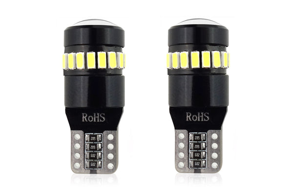 Set becuri auto cu LED CANBUS compatibil T10 W5W 19 SMD Alb 12V, destinat competitiilor auto sau off-road