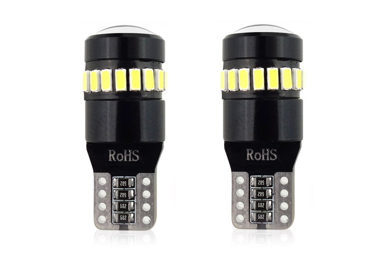 Set becuri auto cu LED CANBUS compatibil T10 W5W 19 SMD Alb 12V, destinat competitiilor auto sau off-road