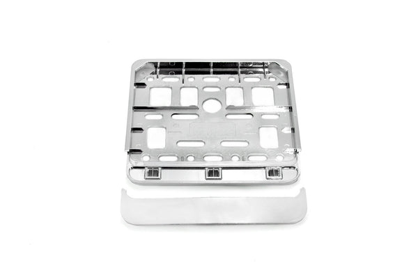 Suport numar inmatriculare cromat pentru scooter 11.4 x 14cm