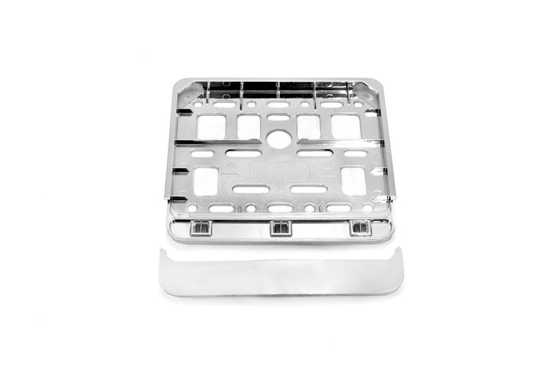 Suport numar inmatriculare cromat pentru scooter 11.4 x 14cm
