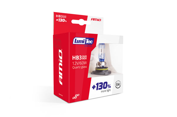 Set becuri cu halogen HB3 12V 60W LumiTec LIMITED + 130% DUO BOX