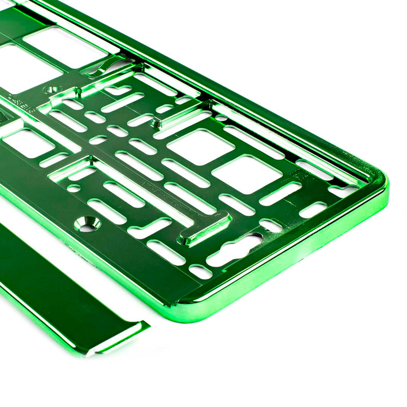 Suport numar inmatriculare din plastic, calitate Premium, culoare VERDE