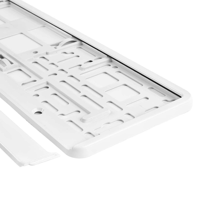 Suport numar inmatriculare din plastic, calitate Premium, culoare ALBA
