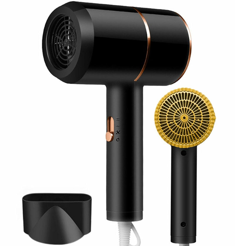 Uscator de par pentru casa sau calatorii, alimentare 220V, culoare Neagra, AVX-AG440E