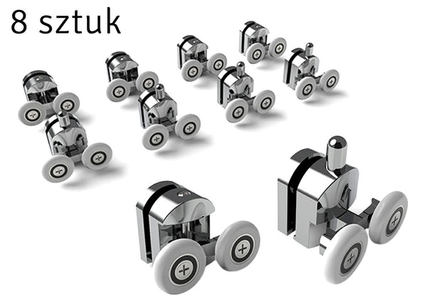 Set 8 piese reconditionare cabina de dus, culoare Crom