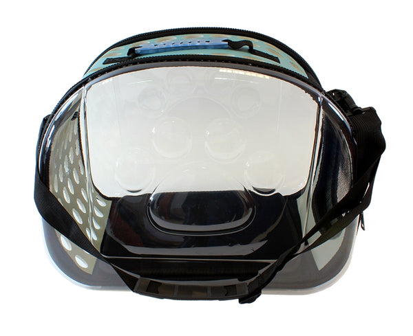 Geanta de Transport pentru Caine sau Pisica ALBASTRU - TRANSPARENT AG644M