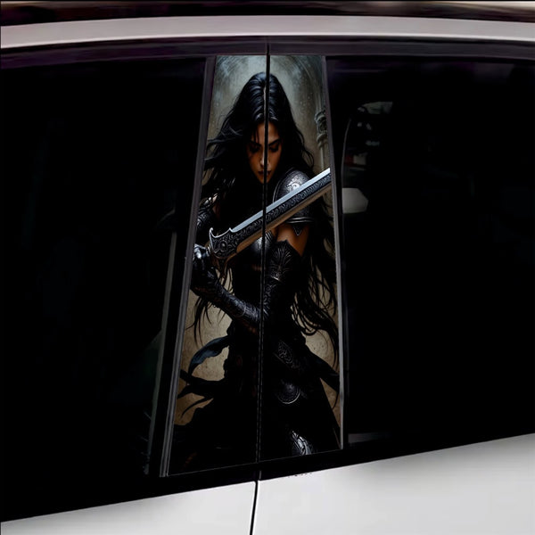 Set 2 stickere decorative pentru stalpii usilor, print autoadeziv de inalta rezolutie, dimensine 2 buc x 50 x 22 cm , cod: AVX-SSU-15