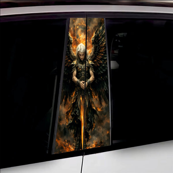 Set 2 stickere decorative pentru stalpii usilor, print autoadeziv de inalta rezolutie, dimensine 2 buc x 50 x 22 cm , cod: AVX-SSU-22