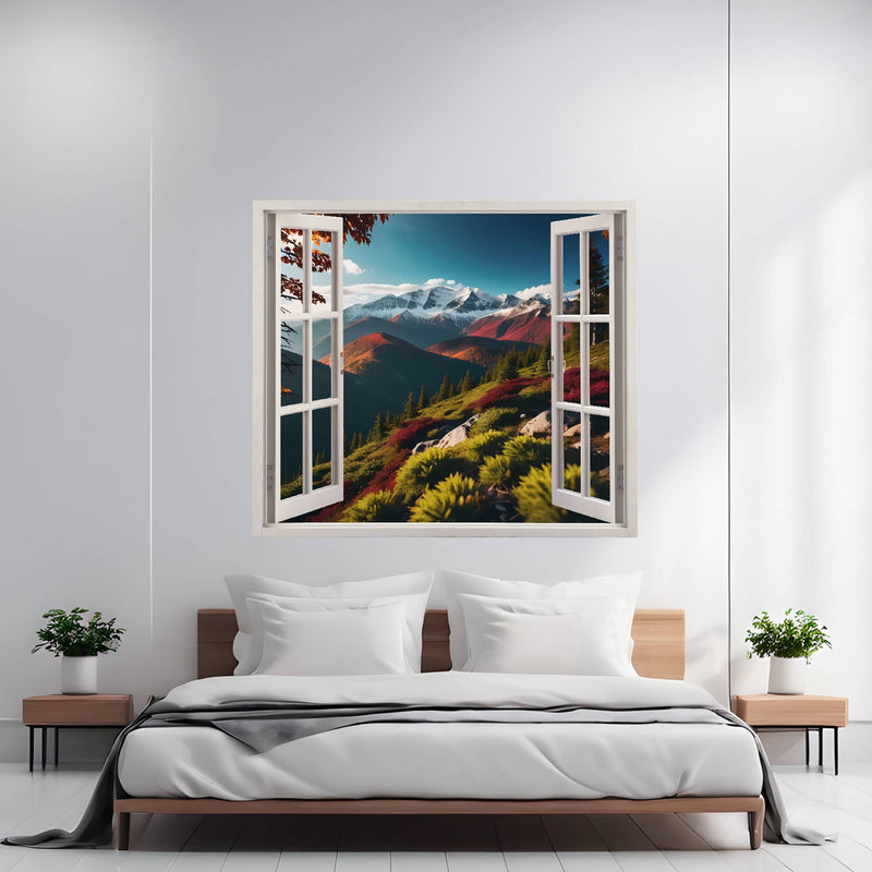 Folie imprimata color pentru decor perete locuinta, dimensiune 125 x 110cm, model: VIEW TO HAVEN 34