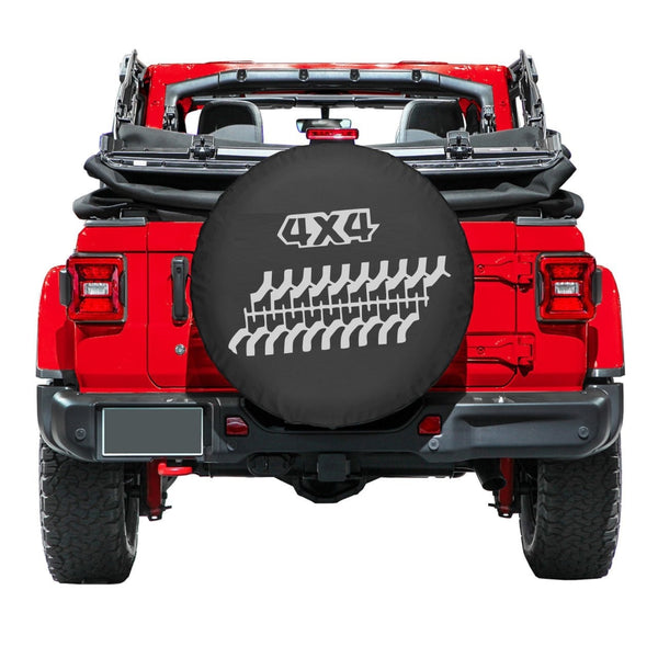 Husa roata de rezerva din "imitatie piele" neagra, pentru autovehicule de teren, marime 15"