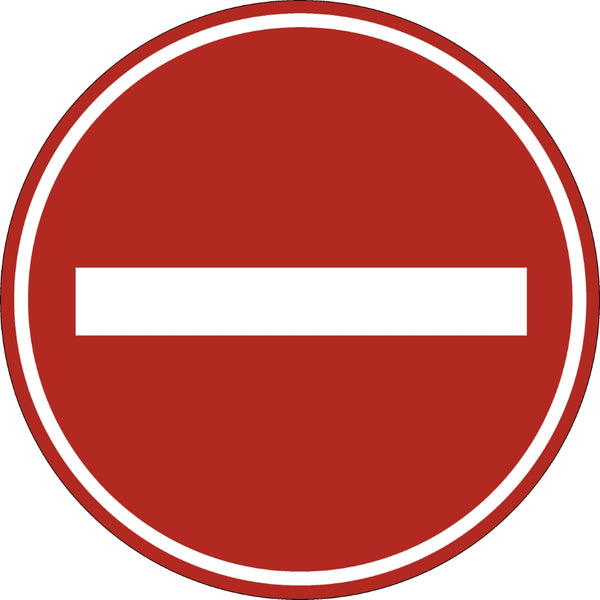 Eticheta, Autocolant Reflectorizant Semn Accesul Interzis, Diamentru 18cm