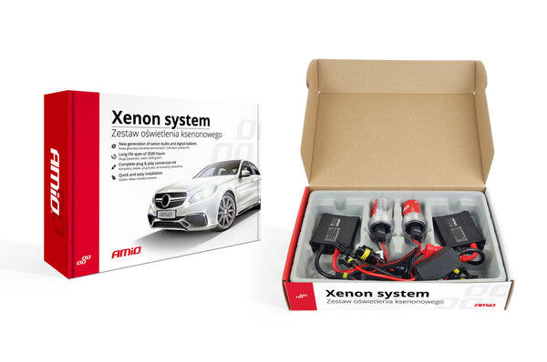 Kit XENON AC model SLIM, compatibil HB3, 9005, 35W, 9-16V, 4300K, destinat competitiilor auto sau off-road