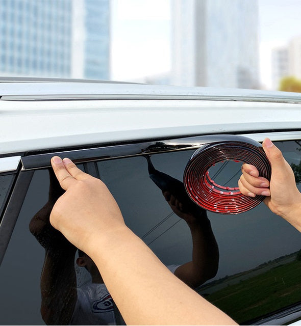 Rola Ornament autoadeziv, 4mm x 15m, culoare Negru Lucios