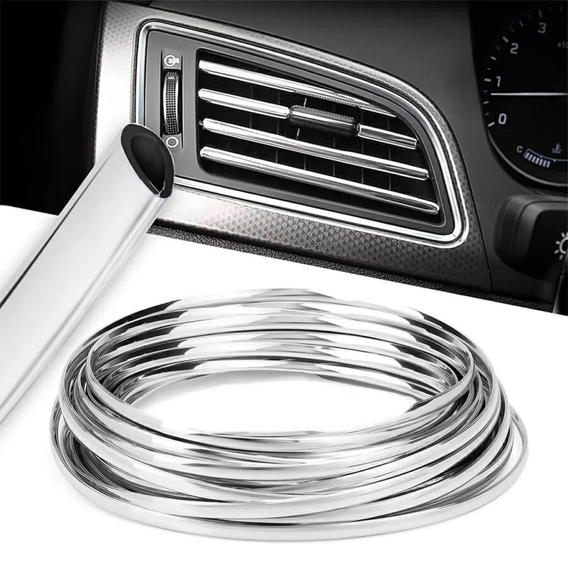 Rola Ornament Auto de tip "U" pentru muchii sau grila ventilatie, 15m liniari, culoare Crom SILVER